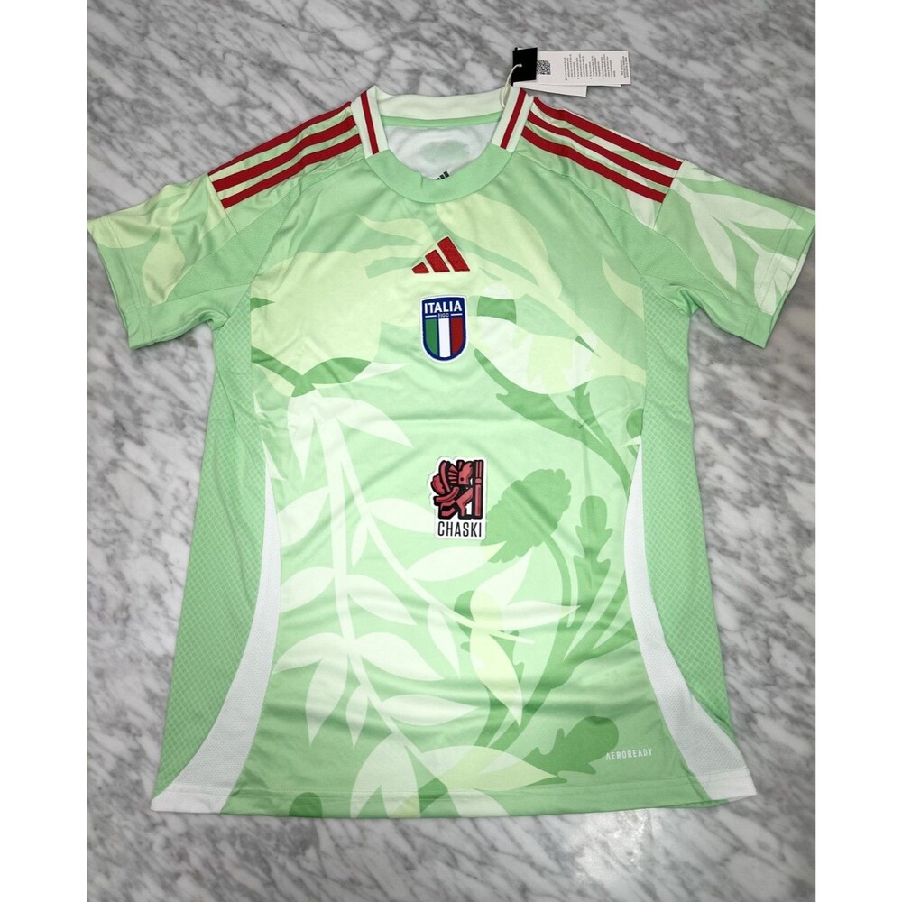 Adidas Italia Jersey Green Italy National Soccer Team Retro JF0600 Women's XS